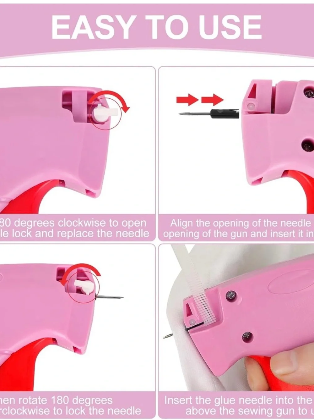 Stitch Gun for Clothes, Handheld Stitch Tag Gun Quick Clothing Stitchy
